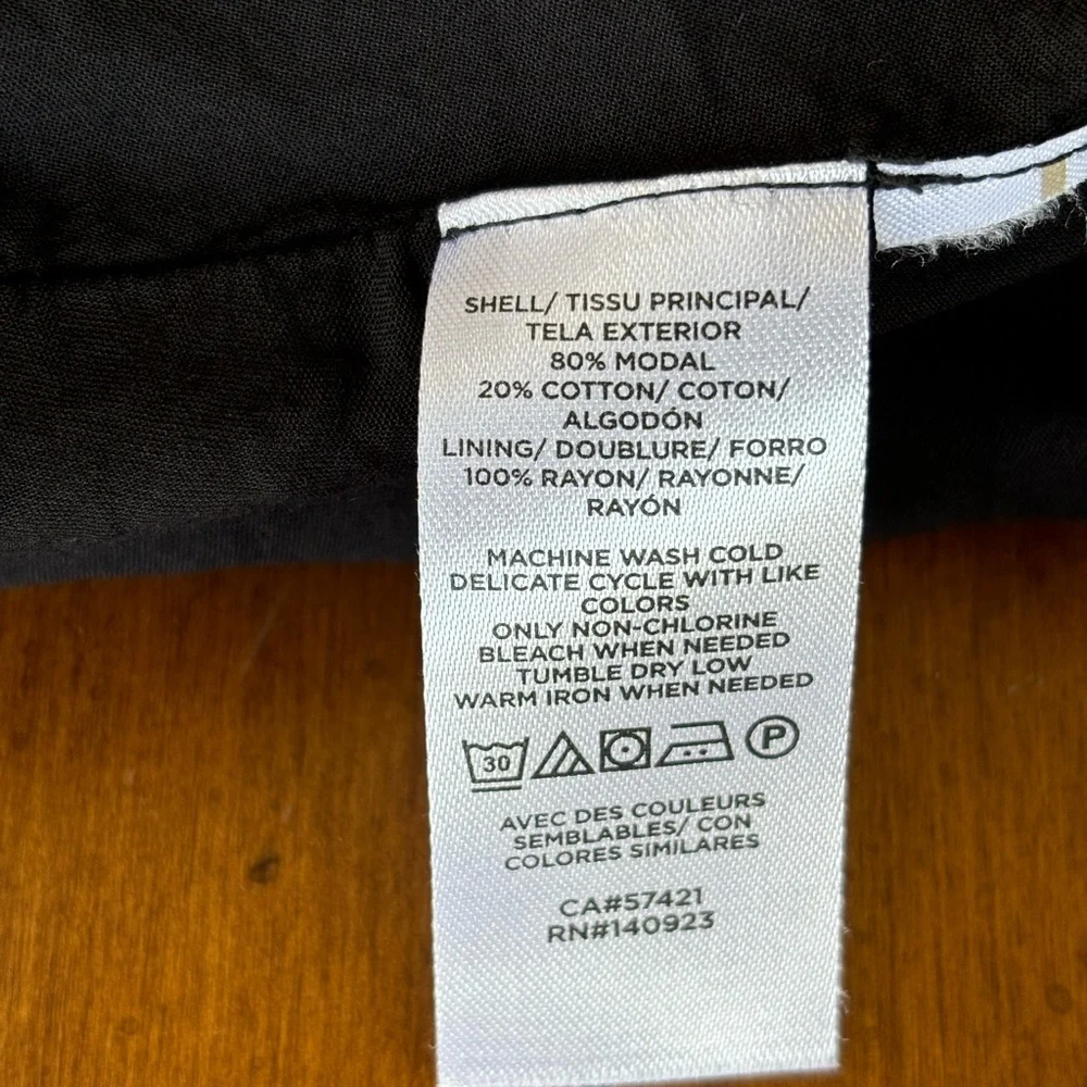 LOFT Black Gauze Scoop Neck Tiered Midi Dress - Picture 4 of 7